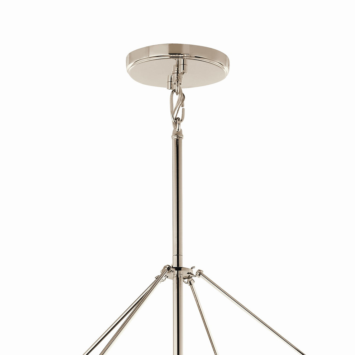KICHLER 52628PN Eisley 40.25 Inch 8 Light Foyer Pendant In Polished Nickel And Black