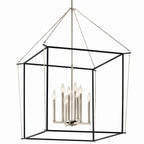 KICHLER 52628PN Eisley 40.25 Inch 8 Light Foyer Pendant In Polished Nickel And Black