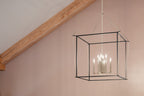 KICHLER 52628PN Eisley 40.25 Inch 8 Light Foyer Pendant In Polished Nickel And Black