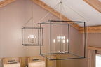 KICHLER 52628PN Eisley 40.25 Inch 8 Light Foyer Pendant In Polished Nickel And Black
