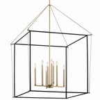 KICHLER 52629CPZ Eisley 50 Inch 8 Light 2 Tier Foyer Pendant In Champagne Bronze And Black