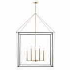 KICHLER 52629CPZ Eisley 50 Inch 8 Light 2 Tier Foyer Pendant In Champagne Bronze And Black