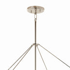 KICHLER 52629PN Eisley 50 Inch 8 Light 2 Tier Foyer Pendant In Polished Nickel And Black