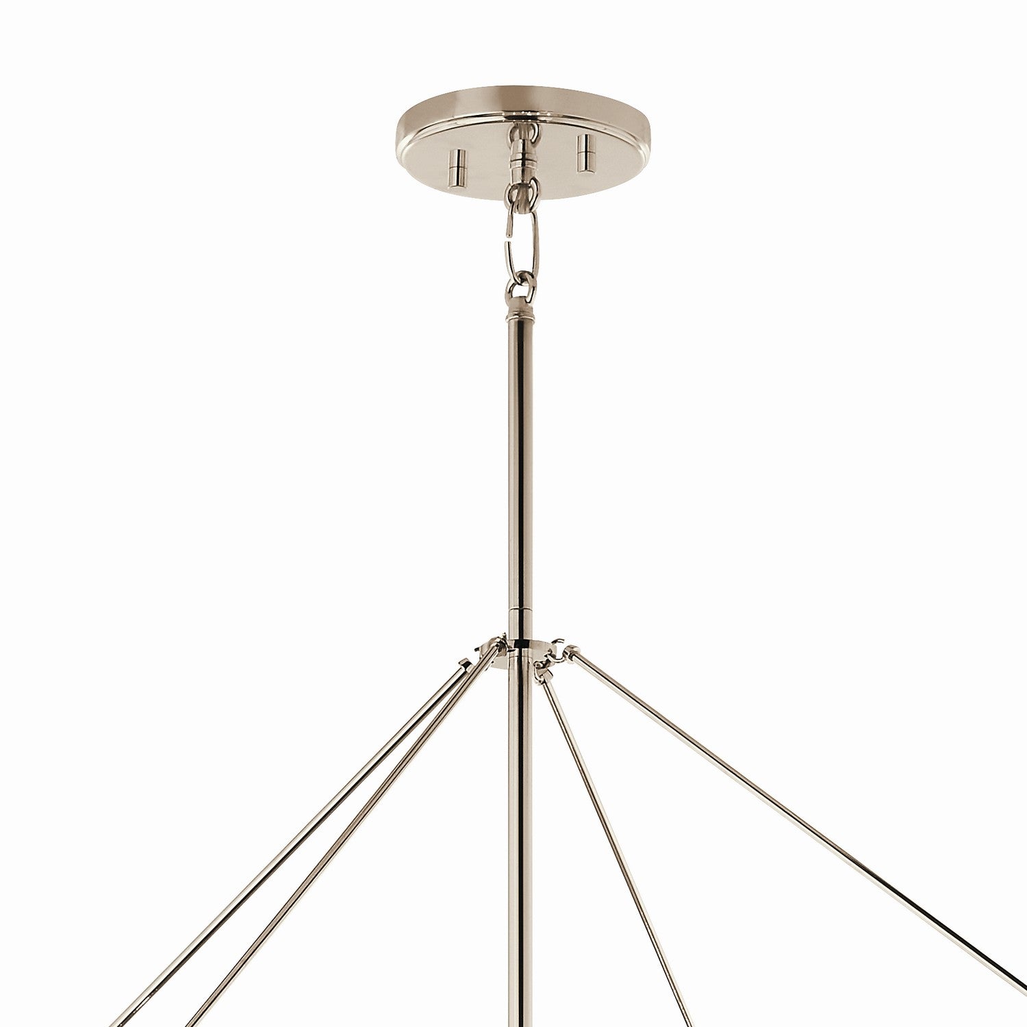 KICHLER 52629PN Eisley 50 Inch 8 Light 2 Tier Foyer Pendant In Polished Nickel And Black
