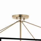 KICHLER 52632CPZ Eisley 20 Inch 4 Light Semi Flush Mount In Champagne Bronze And Black