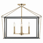 KICHLER 52632CPZ Eisley 20 Inch 4 Light Semi Flush Mount In Champagne Bronze And Black