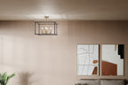 KICHLER 52632CPZ Eisley 20 Inch 4 Light Semi Flush Mount In Champagne Bronze And Black