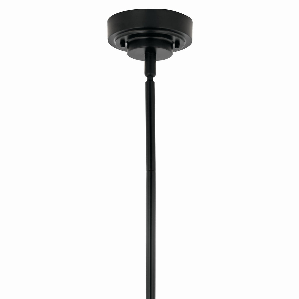 KICHLER 52667BK Sycara 36.25 Inch 6 Light Led Chandelier With Faceted Crystal In Black