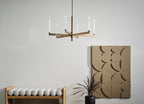 KICHLER 52667CPZ Sycara 36.25 Inch 6 Light Led Chandelier With Faceted Crystal In Champagne Bronze
