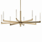 KICHLER 52668CPZ Sycara 48.5 Inch 8 Light Led Chandelier With Faceted Crystal In Champagne Bronze