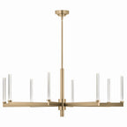 KICHLER 52668CPZ Sycara 48.5 Inch 8 Light Led Chandelier With Faceted Crystal In Champagne Bronze