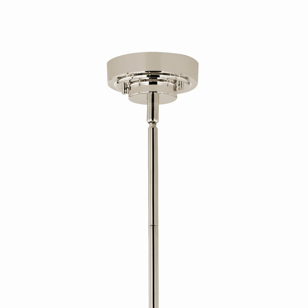 KICHLER 52668PN Sycara 48.5 Inch 8 Light Led Chandelier With Faceted Crystal In Polished Nickel