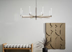 KICHLER 52668PN Sycara 48.5 Inch 8 Light Led Chandelier With Faceted Crystal In Polished Nickel