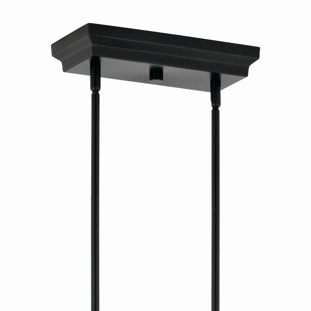 KICHLER 52670BK Sycara 48.25 Inch 14 Light Led Linear Chandelier With Faceted Crystal In Black