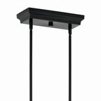 KICHLER 52670BK Sycara 48.25 Inch 14 Light Led Linear Chandelier With Faceted Crystal In Black
