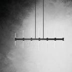 KICHLER 52670BK Sycara 48.25 Inch 14 Light Led Linear Chandelier With Faceted Crystal In Black