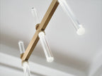 KICHLER 52670CPZ Sycara 48.25 Inch 14 Light Led Linear Chandelier With Faceted Crystal In Champagne Bronze