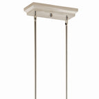 KICHLER 52670PN Sycara 48.25 Inch 14 Light Led Linear Chandelier With Faceted Crystal In Polished Nickel