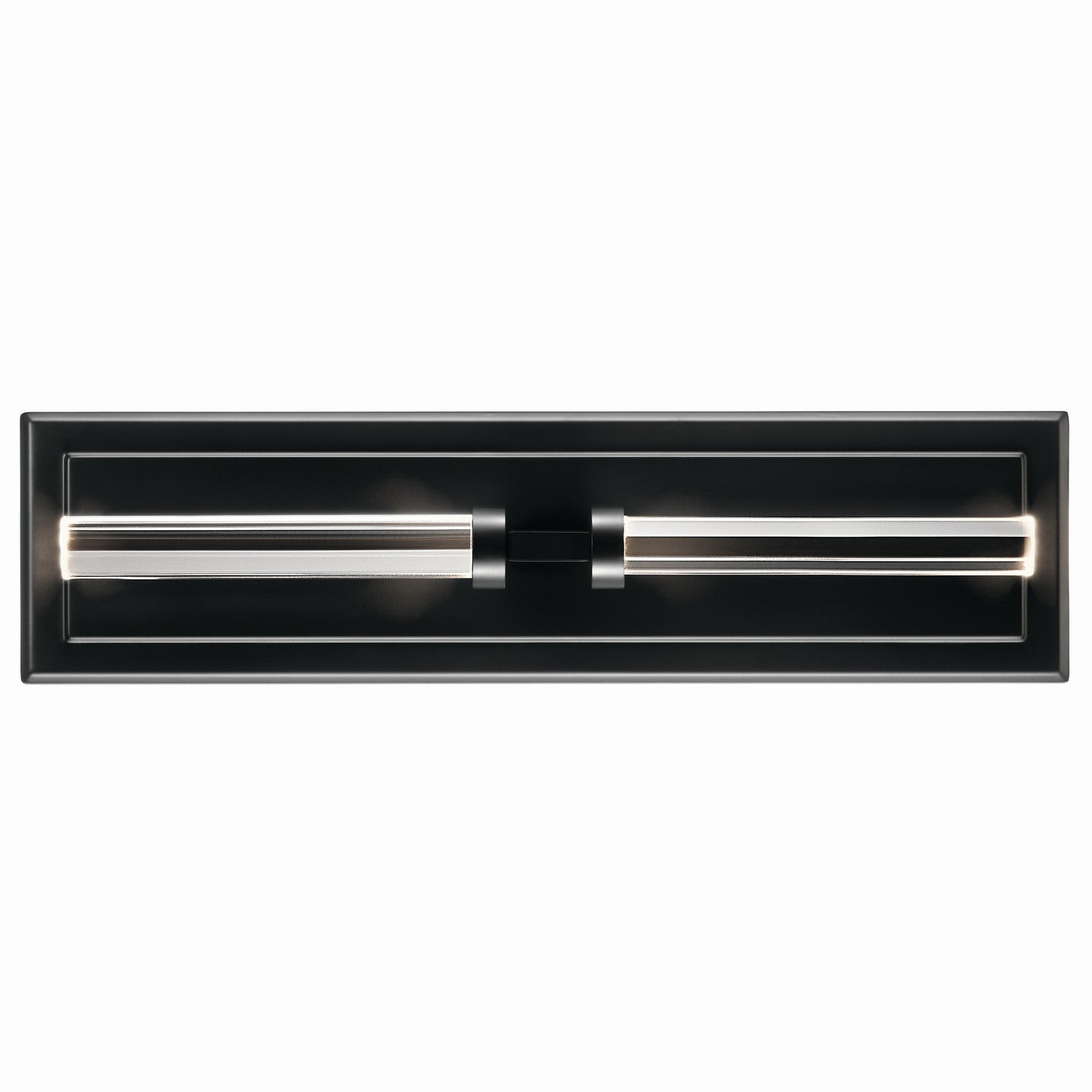 KICHLER 52671BK Sycara 19 Inch 2 Light Led Wall Sconce With Faceted Crystal In Black