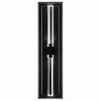 KICHLER 52671BK Sycara 19 Inch 2 Light Led Wall Sconce With Faceted Crystal In Black