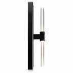 KICHLER 52671BK Sycara 19 Inch 2 Light Led Wall Sconce With Faceted Crystal In Black