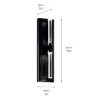 KICHLER 52671BK Sycara 19 Inch 2 Light Led Wall Sconce With Faceted Crystal In Black