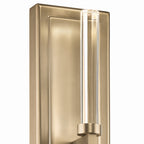 KICHLER 52671CPZ Sycara 19 Inch 2 Light Led Wall Sconce With Faceted Crystal In Champagne Bronze