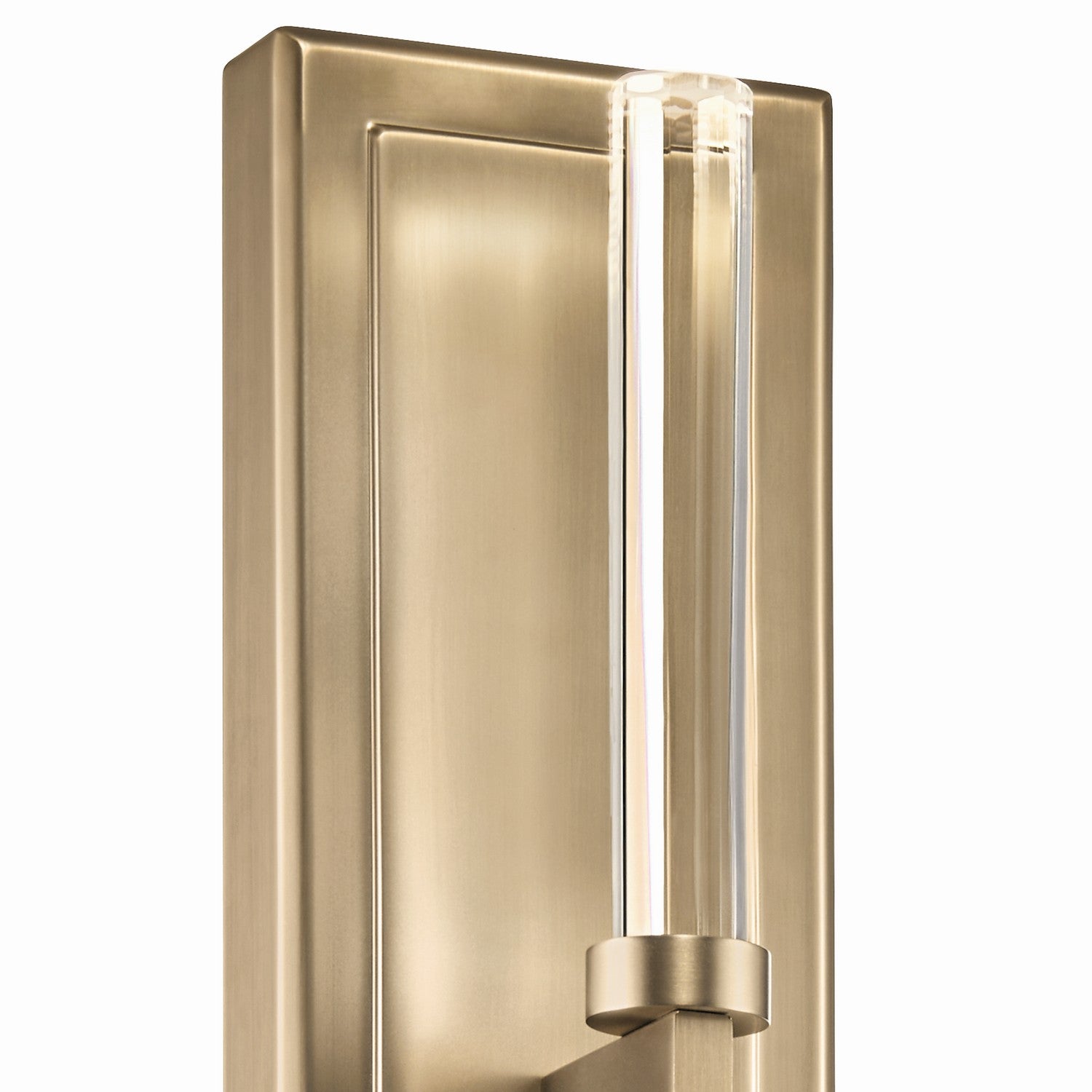 KICHLER 52671CPZ Sycara 19 Inch 2 Light Led Wall Sconce With Faceted Crystal In Champagne Bronze