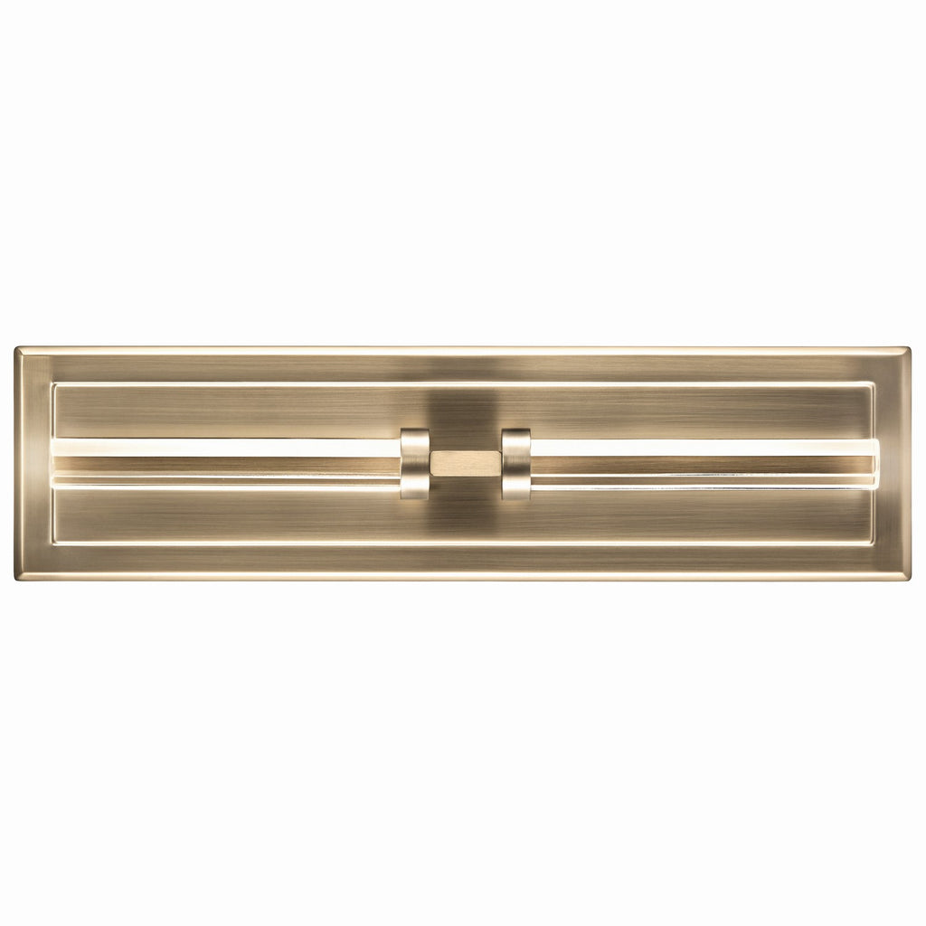 KICHLER 52671CPZ Sycara 19 Inch 2 Light Led Wall Sconce With Faceted Crystal In Champagne Bronze