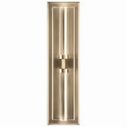 KICHLER 52671CPZ Sycara 19 Inch 2 Light Led Wall Sconce With Faceted Crystal In Champagne Bronze
