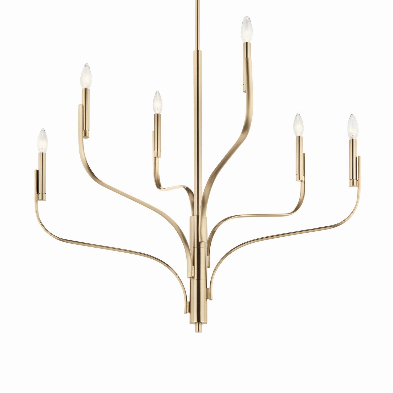 KICHLER 52673CPZ Livadia 36.25 Inch 6 Light Chandelier In Champagne Bronze