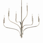 KICHLER 52673PN Livadia 36.25 Inch 6 Light Chandelier In Polished Nickel