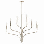 KICHLER 52673PN Livadia 36.25 Inch 6 Light Chandelier In Polished Nickel