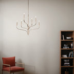 KICHLER 52673PN Livadia 36.25 Inch 6 Light Chandelier In Polished Nickel