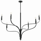 KICHLER 52674BK Livadia 47.25 Inch 6 Light Chandelier In Black