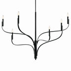 KICHLER 52674BK Livadia 47.25 Inch 6 Light Chandelier In Black