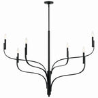 KICHLER 52674BK Livadia 47.25 Inch 6 Light Chandelier In Black