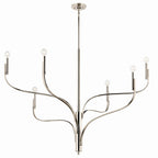 KICHLER 52674PN Livadia 47.25 Inch 6 Light Chandelier In Polished Nickel