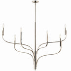 KICHLER 52674PN Livadia 47.25 Inch 6 Light Chandelier In Polished Nickel