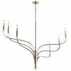 KICHLER 52674PN Livadia 47.25 Inch 6 Light Chandelier In Polished Nickel