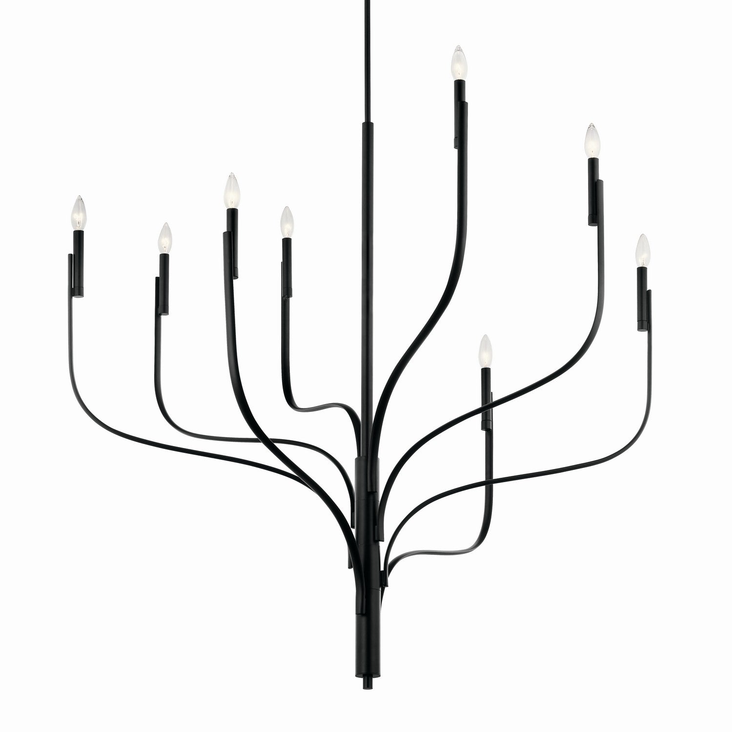 KICHLER 52675BK Livadia 47.75 Inch 8 Light Chandelier In Black