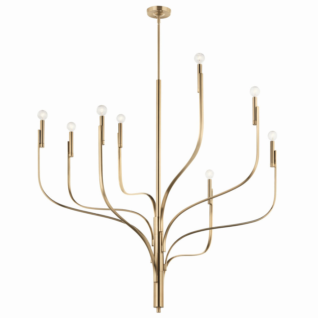 KICHLER 52675CPZ Livadia 47.75 Inch 8 Light Chandelier In Champagne Bronze