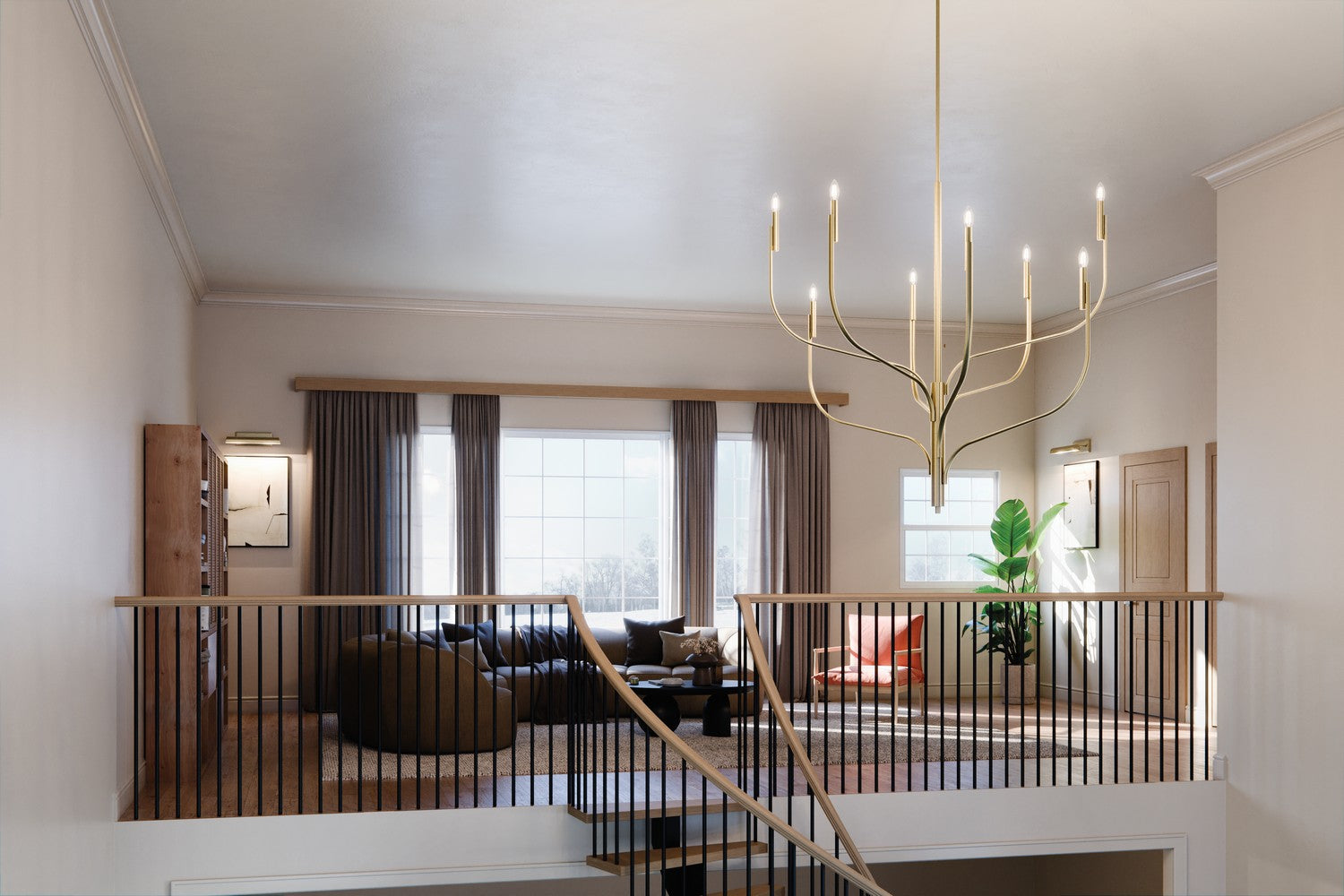 KICHLER 52675CPZ Livadia 47.75 Inch 8 Light Chandelier In Champagne Bronze