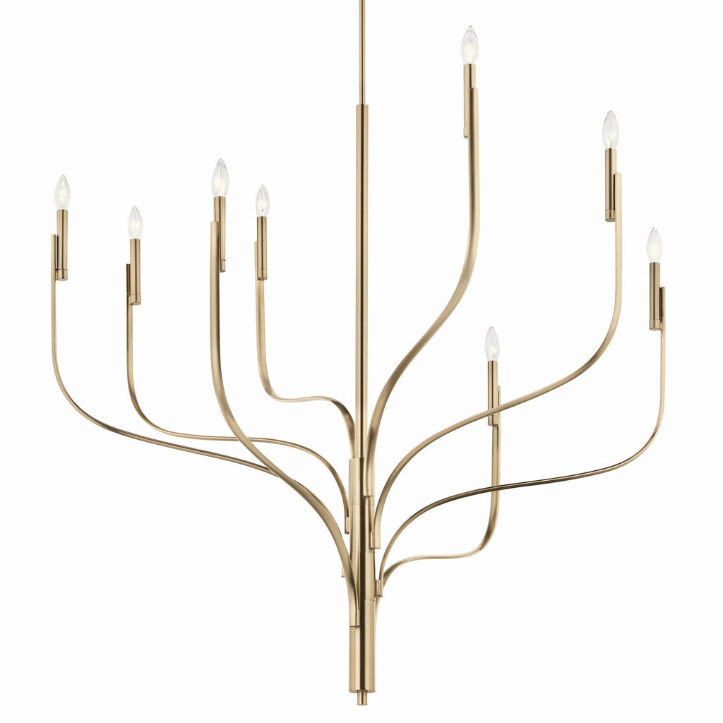 KICHLER 52675CPZ Livadia 47.75 Inch 8 Light Chandelier In Champagne Bronze