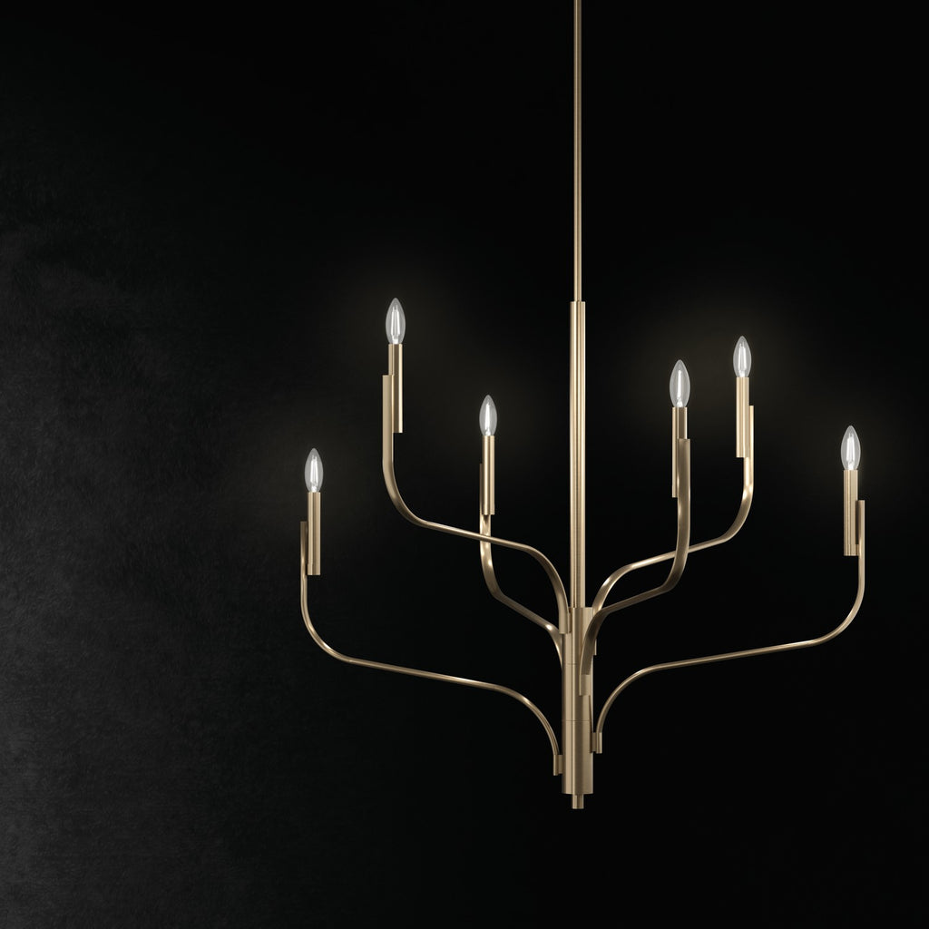 KICHLER 52675CPZ Livadia 47.75 Inch 8 Light Chandelier In Champagne Bronze
