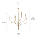 KICHLER 52675CPZ Livadia 47.75 Inch 8 Light Chandelier In Champagne Bronze