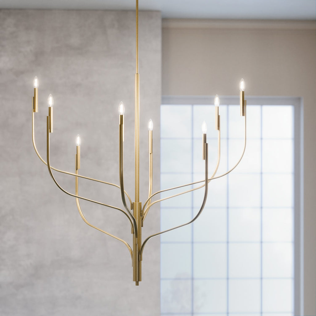 KICHLER 52675CPZ Livadia 47.75 Inch 8 Light Chandelier In Champagne Bronze