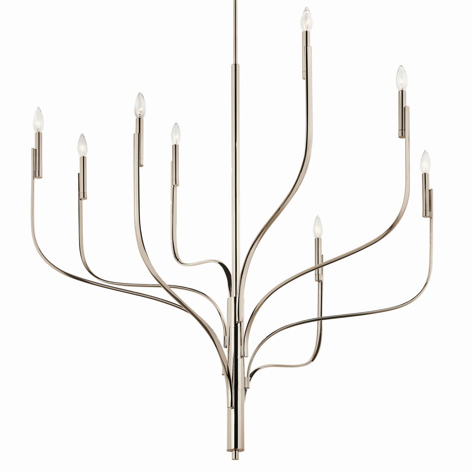 KICHLER 52675PN Livadia 47.75 Inch 8 Light Chandelier In Polished Nickel