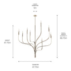 KICHLER 52675PN Livadia 47.75 Inch 8 Light Chandelier In Polished Nickel