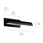 KICHLER 52685BK Carston 18 Inch 2 Light Led Picture Light In Black